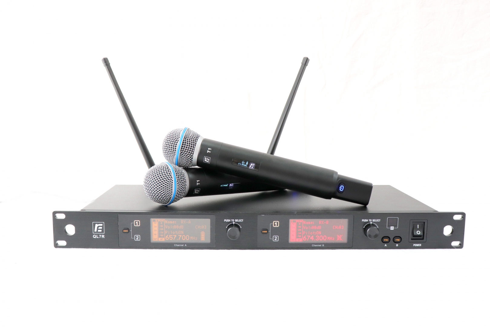 RFIntell QL7R/T1-B 720,500-754,000 МГц 2-канальная радиосистема с 2-мя ручными микрофонами в Гаврилов-Яме